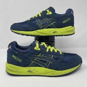 Asics Gel Saga Men's‎ Size 7 Navy Lime Green Shoes Athletic Sneakers H137K-5151